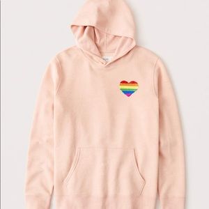 Abercrombie sequin heart pride hoodie xxl